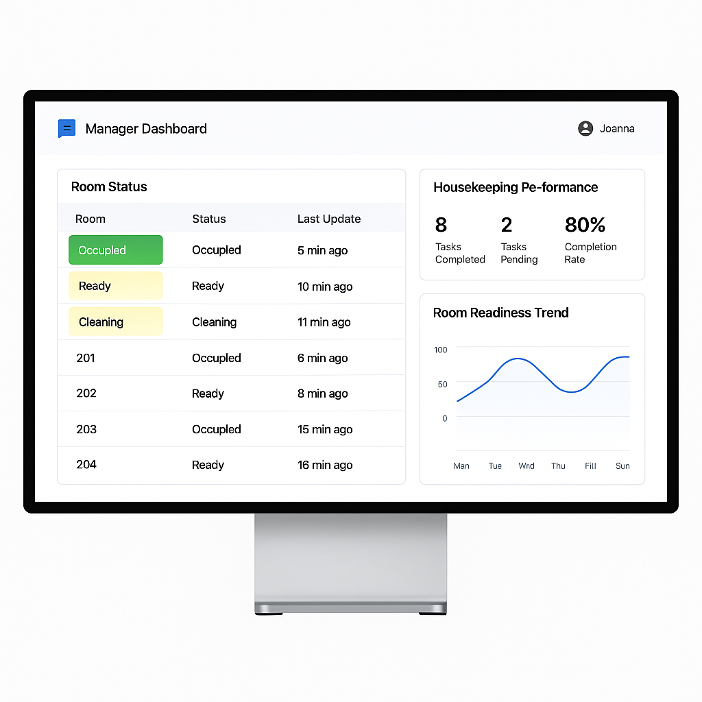PingRoom Manager Dashboard Screenshot